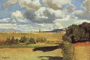 Jean Baptiste Camille  Corot, The Roman Campagna,with the Claudian Aqueduct